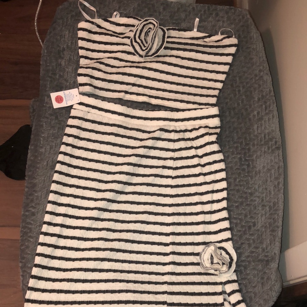 Striped Black and White Kids Dress